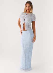 Daydreaming Low Rise Maxi Skirt - Blue | Peppermayo (Global)