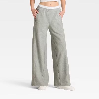 Women's French Terry Wide Leg Sweatpants - JoyLab™ | Target