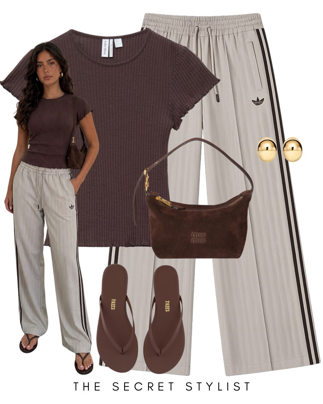 Adidas herringbone Firebird trousers
Transitional outfit for summer to autumn 
Flip flops 
Miu Miu suede bag

#LTKuk #LTKsummer #LTKstyletip
