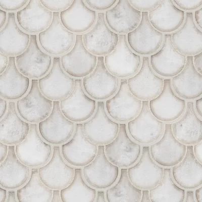 Aneres Granada 15" x 16" Porcelain Fish Scale Mosaic Wall & Floor Tile EliteTile | Wayfair North America