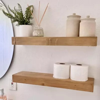 Wood Floating Shelf Pine - Threshold™ | Target