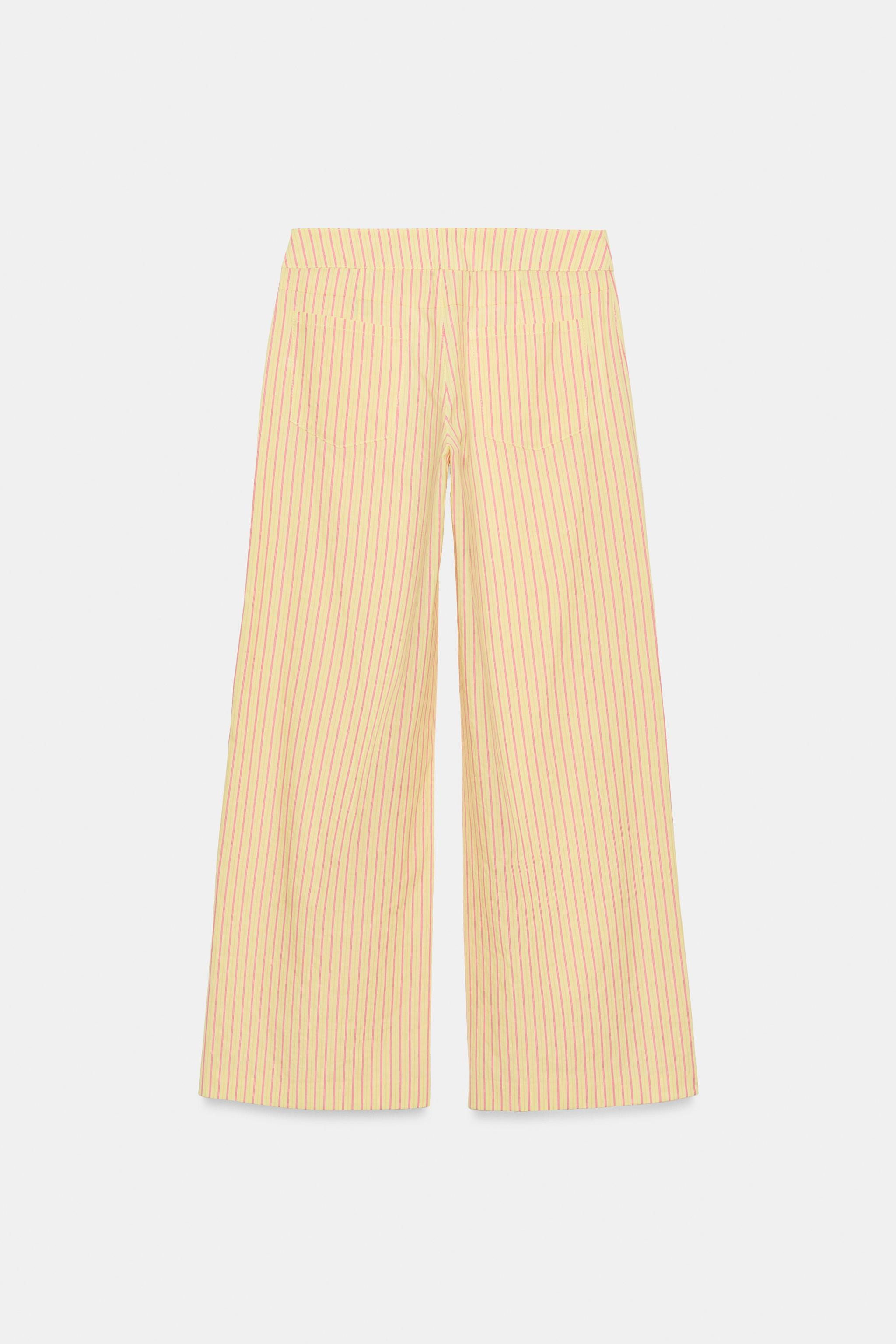STRIPED STRAIGHT LEG PANTS | Zara Canada