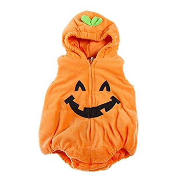 stylesilove Infant Toddler Halloween Baby Kids Fleece Pumpkin Costume Comfy Jumpsuit - Walmart.co... | Walmart (US)