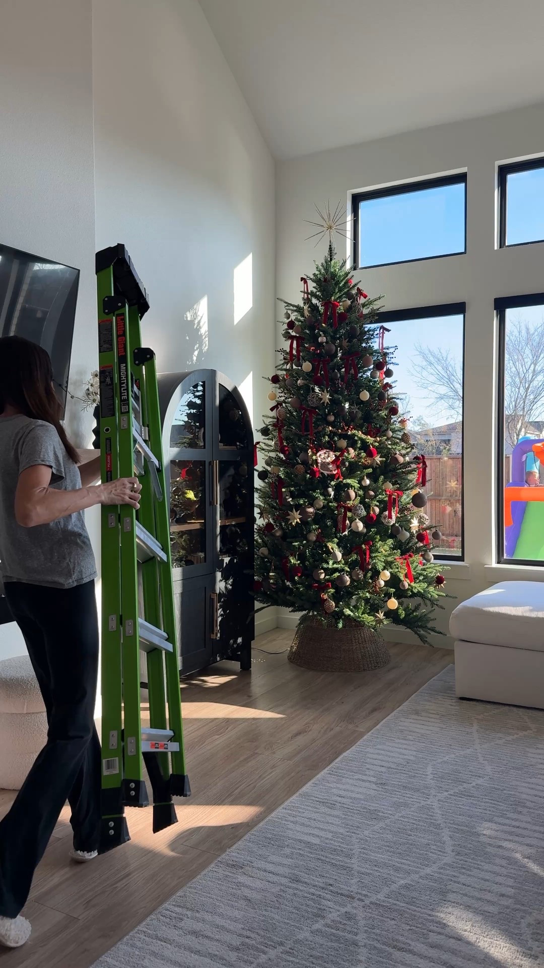 Lowes little giant ladder 

#LTKvlog