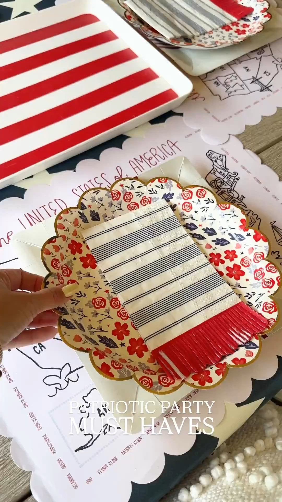 Tablescape inspo from last year incase you need ideas for hosting Memorial Day Weekend, 4th of July, summer barbecues, etc! Lots of of these items are still in stock & on sale- this was the kids table I put together! 

All under $20 and includes lots of decor, serve ware, and more at such an affordable price! 

Patriotic summer || party hosting || Fourth of July || red white & blue || serveware

#LTKSeasonal #LTKKids #LTKHome