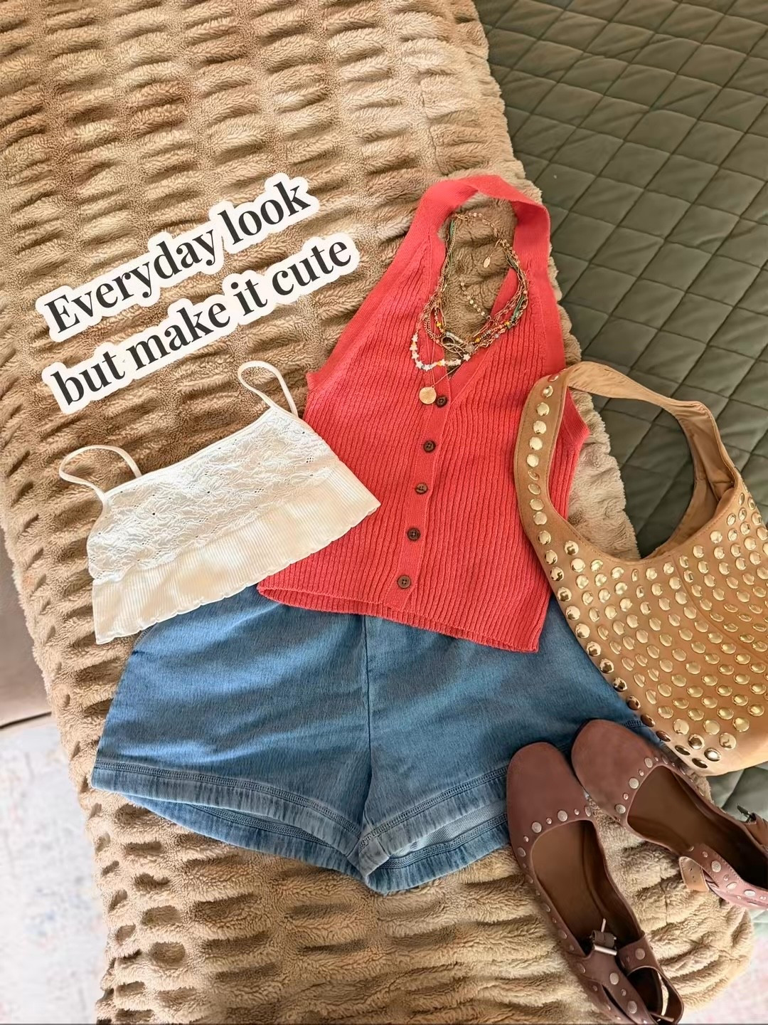 You every day fashionable look for the spring halter Free People top with American Eagle jean shorts and cute flat ballet shoes

#LTKmomlife #LTKootd #LTKdayinmylife