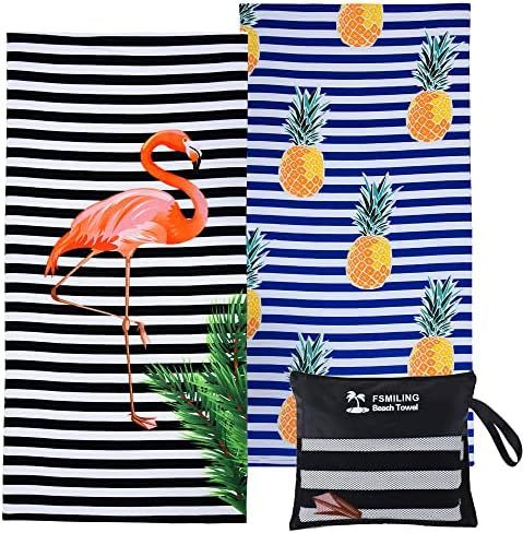 2 Pack Microfiber Beach Towel,Oversized Travel Beach Towels with Pouch,30x60 inch Sand Free Pool and | Amazon (US)