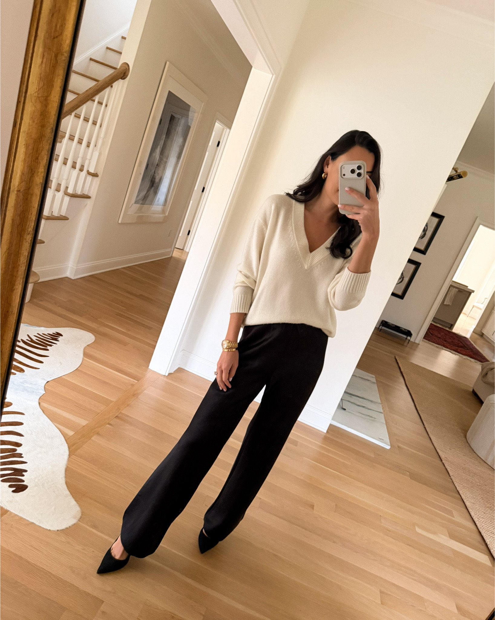 The perfect cashmere v-neck sweater from @bloomingdales 🤍 Holiday outfit, classic style, silk pants, trousers, winter fashion, fall outfit. Take 20-25% off today through 11/17! #bloomingdales #ad

#LTKHoliday #LTKSeasonal #LTKWorkwear