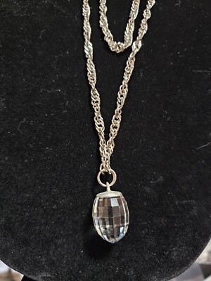 Vintage Silver Tone Necklace With Pendant | eBay US
