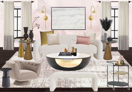 Neutral living room home decor and furniture to update your living space. Obsessed with the ivory curved sofa, coffee table and accent chair!

#LTKhome #LTKstyletip #LTKFind