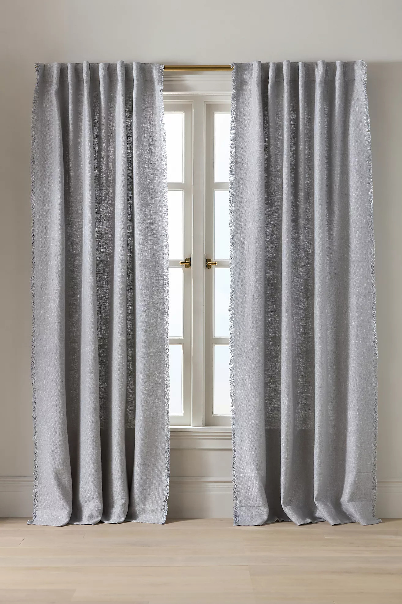 Luxe Linen Blend Woven Curtain | Anthropologie (US)