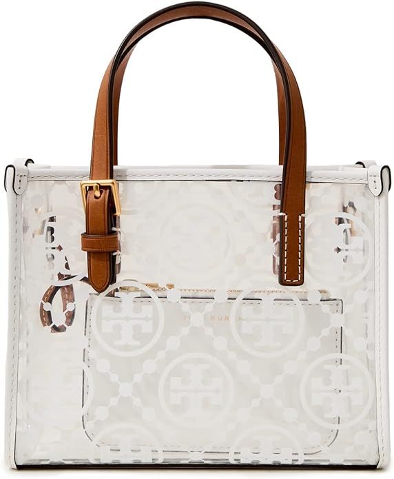 Tory Burch Women's T Monogram TPU Mini Square Tote | Amazon (US)