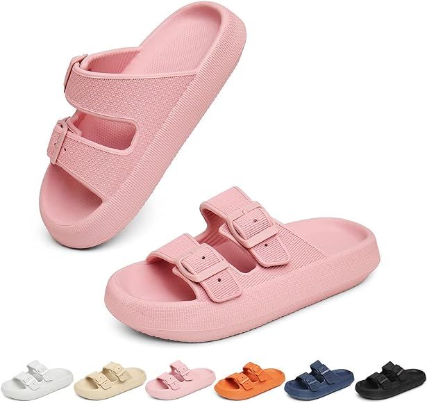 Somic Cloud Slippers Women Pillow Sandals Thick Sole Slides Super Soft Cushion Slides Bathroom Sh... | Amazon (CA)