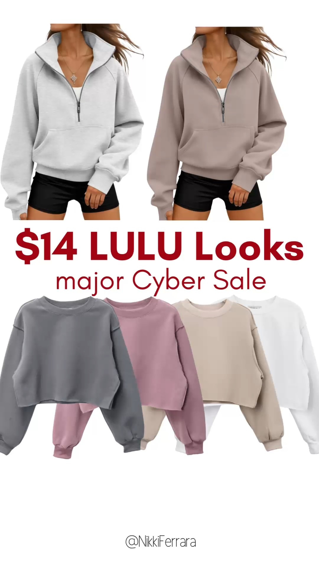 $14 CYBERWEEK SALE DEALS! 👌 All my favorite Lulu looks from Amazon that I literally wear everyday! 2 PC sets that are CLOUD soft. Perfect for winter layering, plus my Lululemon zip, fav seamless bra, free people look sherpas, bestselling joggers, leggings! Items for the whole family including Kids 2 piece sets & men’s joggers and wick wear shirts!🤩🤎
.

#ad @amazon #winterfavorites2025  #founditonamazon 
.
✨SIZING✨Everything is petite friendly I’m 5’2” 125lbs wearing small top/dress and small/4 bottoms 
.
Thanksgiving outfit, sweater dress, floral skirt, Amazon floral skirt, Amazon sweater dress, Amazon Thanksgiving outfit m, Fall sweater, Amazon deals, Amazon sweater, Amazon discount code, cable knit sweater, Cotigan, cardigan, tie front sweater, colorblock sweater, sweater with white lines, stripe sweater, black jeans, brown jeans, skort, wrap skort, pattern skort, floral pattern skort, black and white skort, wrap skort
Amazon basic, travel outfit, 3 piece set, capsule wardrobe, travel outfit, comfy outfits, scuba set, look for less, capsule closet, 2 piece set, workwear, Amazon two piece set, sunglasses, striped dress, blue stripe dress, black jumpsuit, beige jumpsuit, travel outfit, loungewear, comfy outfit, casual outfits, work outfit, workwear, two piece set, 2 piece set, Amazon two piece set, Amazon lounge set 

#LTKsalealert #LTKtravel #LTKworkwear#LTKBacktoSchool #LTKFallSale#LTKxPrimeDay#LTKVideo

#LTKSaleAlert #LTKCyberWeek #LTKHoliday