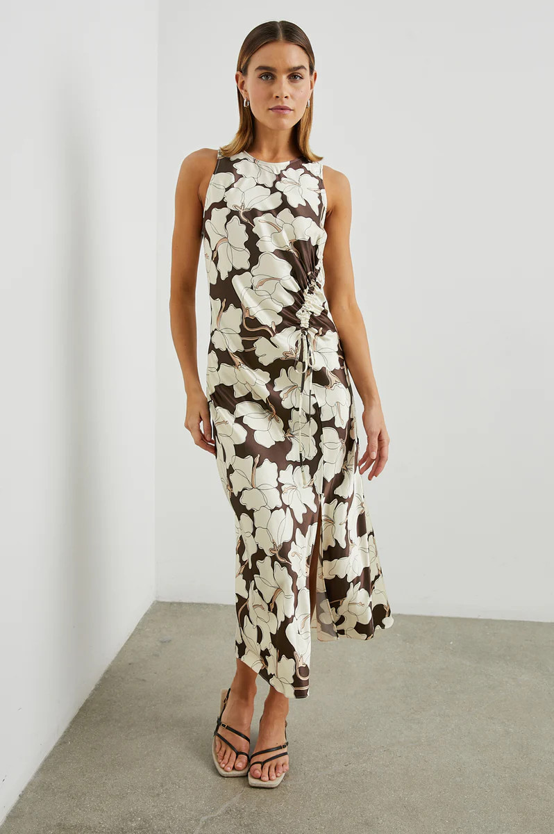 GABRIELLA DRESS - MOCHA FLORAL | Rails