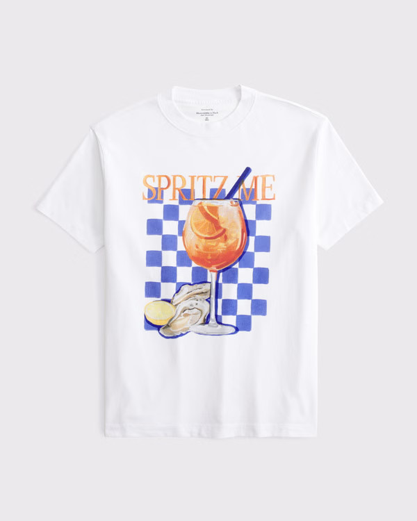 Women's Oversized Spritz Me Graphic Tee | Women's Tops | Abercrombie.com | Abercrombie & Fitch (US)