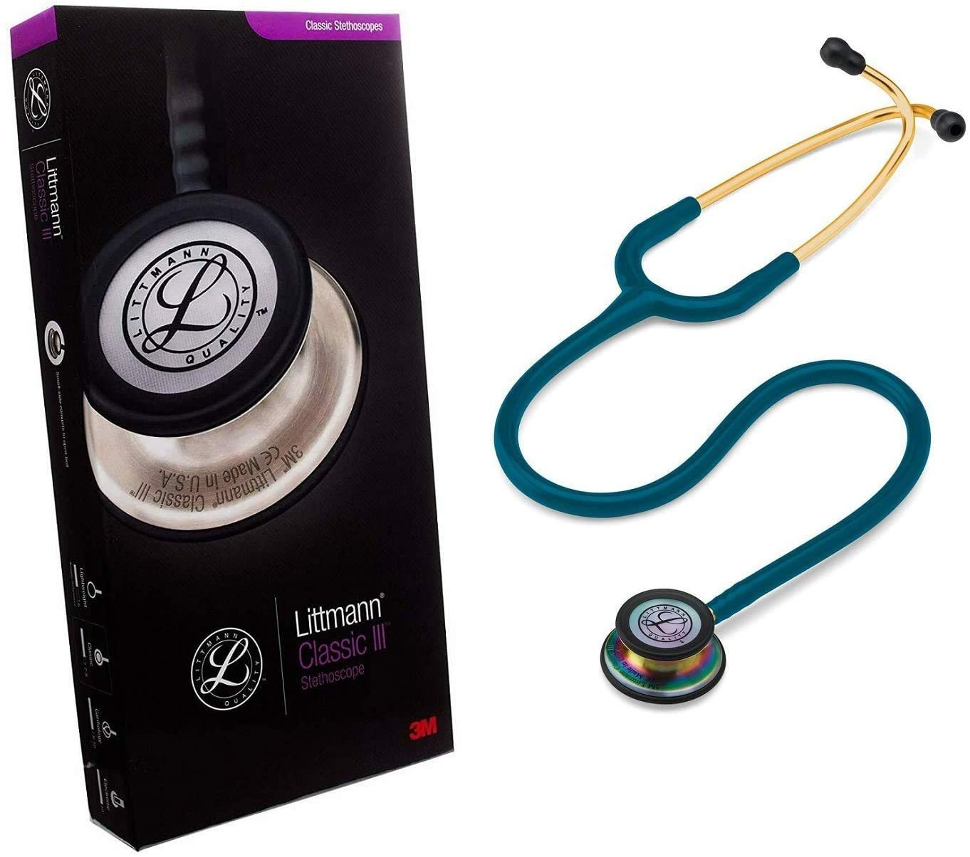 3M Littmann Classic III Monitoring Stethoscope, 5807, More Than 2X as Loud*, Weighs Less**, Stain... | Amazon (US)