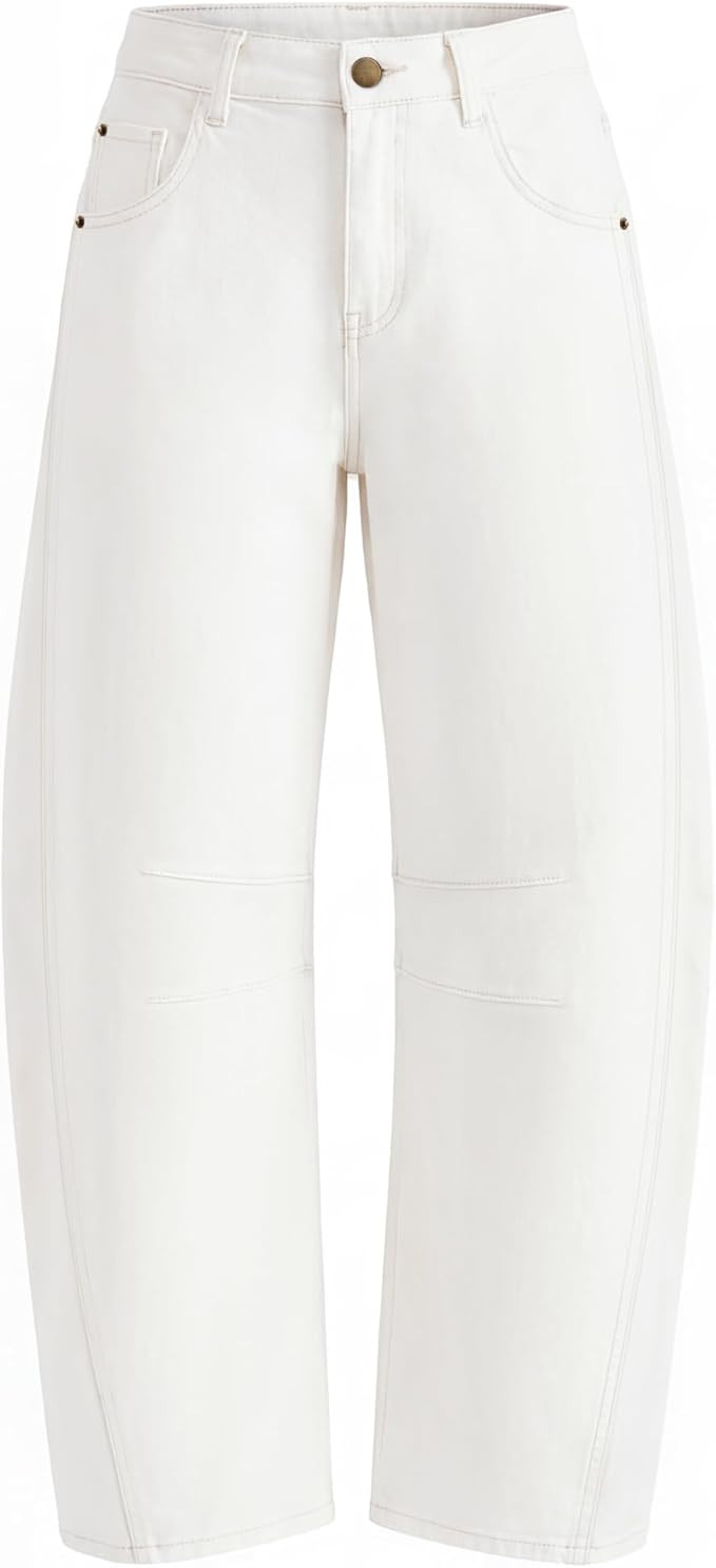 ZISICA Womens Barrel Jeans for Women Trendy 2026 High Waisted Wide Leg Stretchy Baggy Ankle Denim... | Amazon (US)