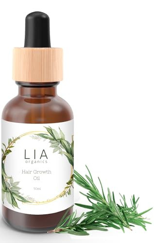 Lia Organics Hair Growth Oil - Organic, Vegan, cruelty free - Rosemary oil, castor oil, pumpkin seed oil, amla oil etc. For thick healthy hair, 1.70 Fl Oz (Pack of 1) | Amazon (US)