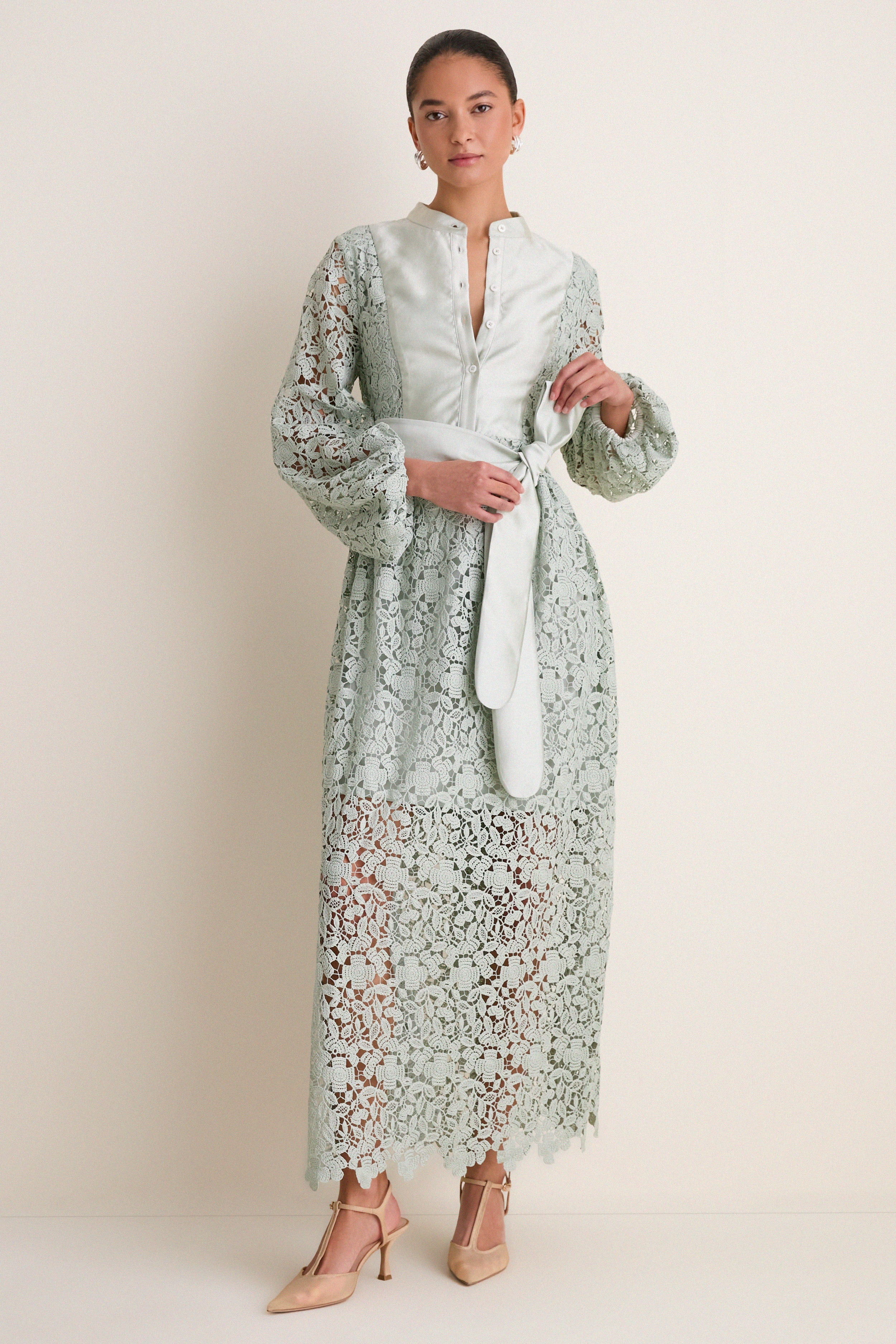 Sage Lace Calliope Dress | Tuckernuck (US)