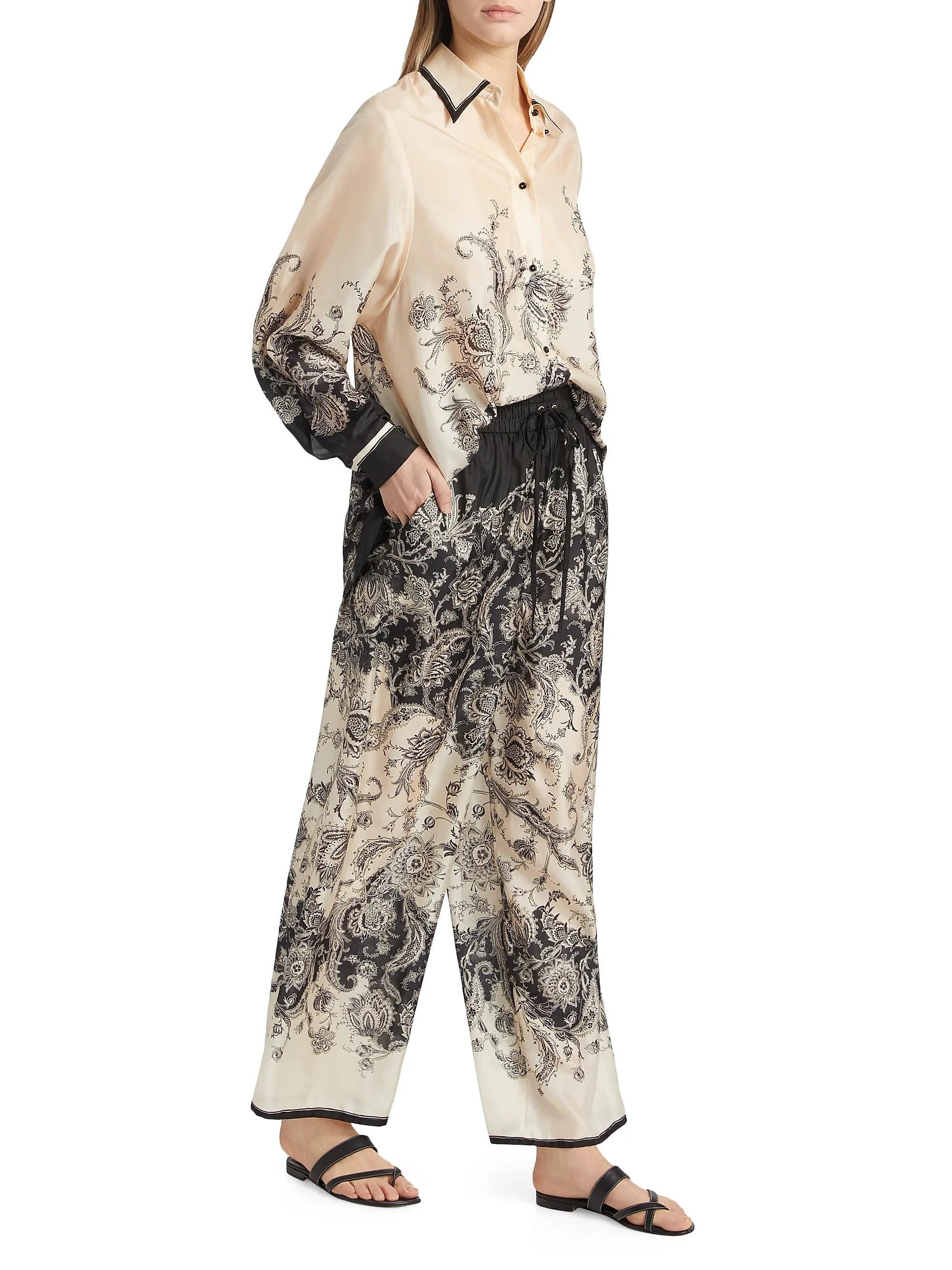 Rhiannon Silk Relaxed Pants | Saks Fifth Avenue