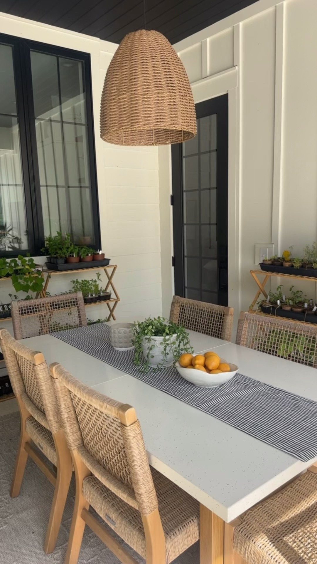 Sharing our outdoor pendant light that is hanging above our outdoor table.

All of our windows are by Pella + our outdoor paint colors are Benjamin Moore White Dove and Benjamin Moore Onyx￼

#LTKOver40 #LTKHome #LTKstorytime