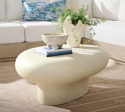 Vila Concrete Round Outdoor Coffee Table (32") | Pottery Barn (US)