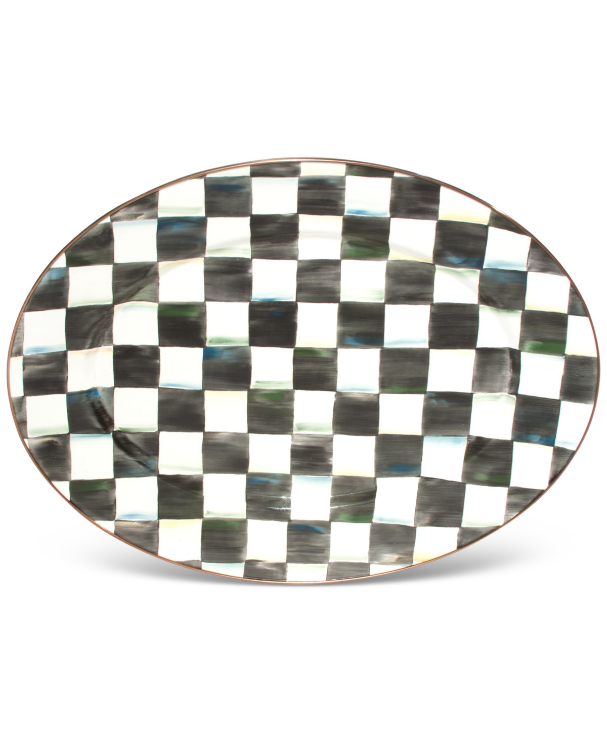 Mackenzie-Childs Courtly Check Medium Oval Platter | Macy's