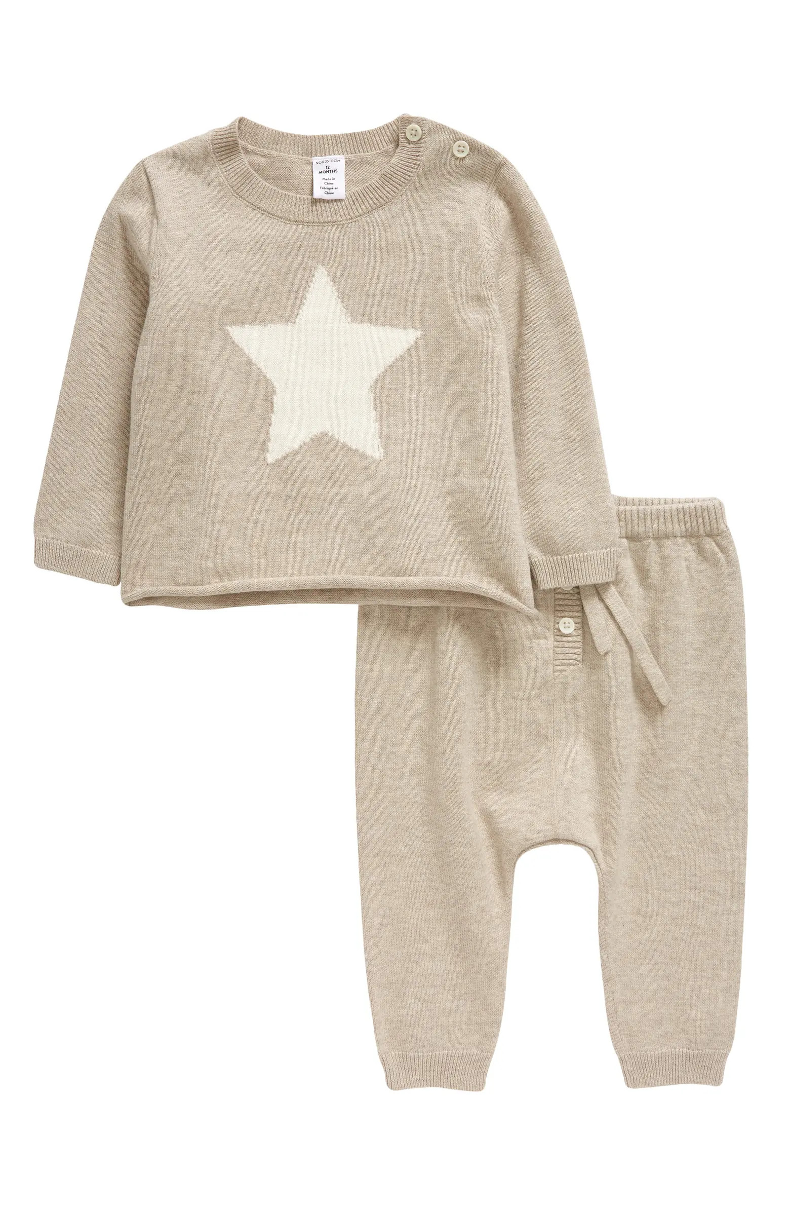 Star Intarsia Pullover & Pants Set | Nordstrom