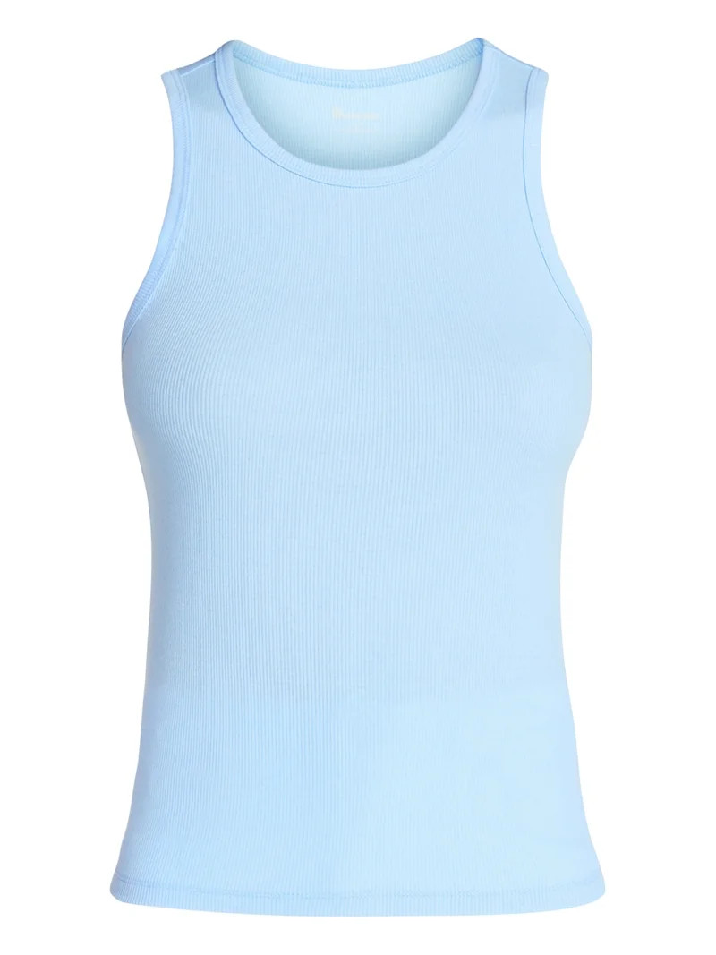 No Boundaries Ribbed High Neck Tank Top, Women's XXS-XXL | Walmart (US)