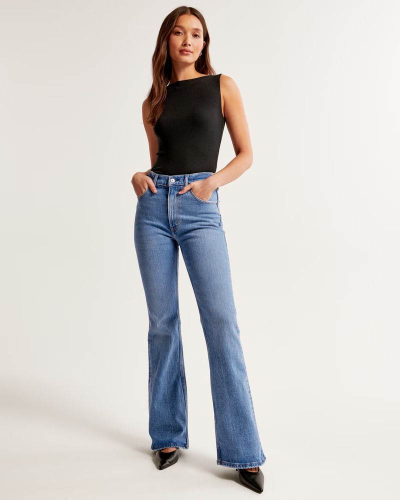 Women's High Rise Vintage Flare Jean | Women's New Arrivals | Abercrombie.com | Abercrombie & Fitch (US)