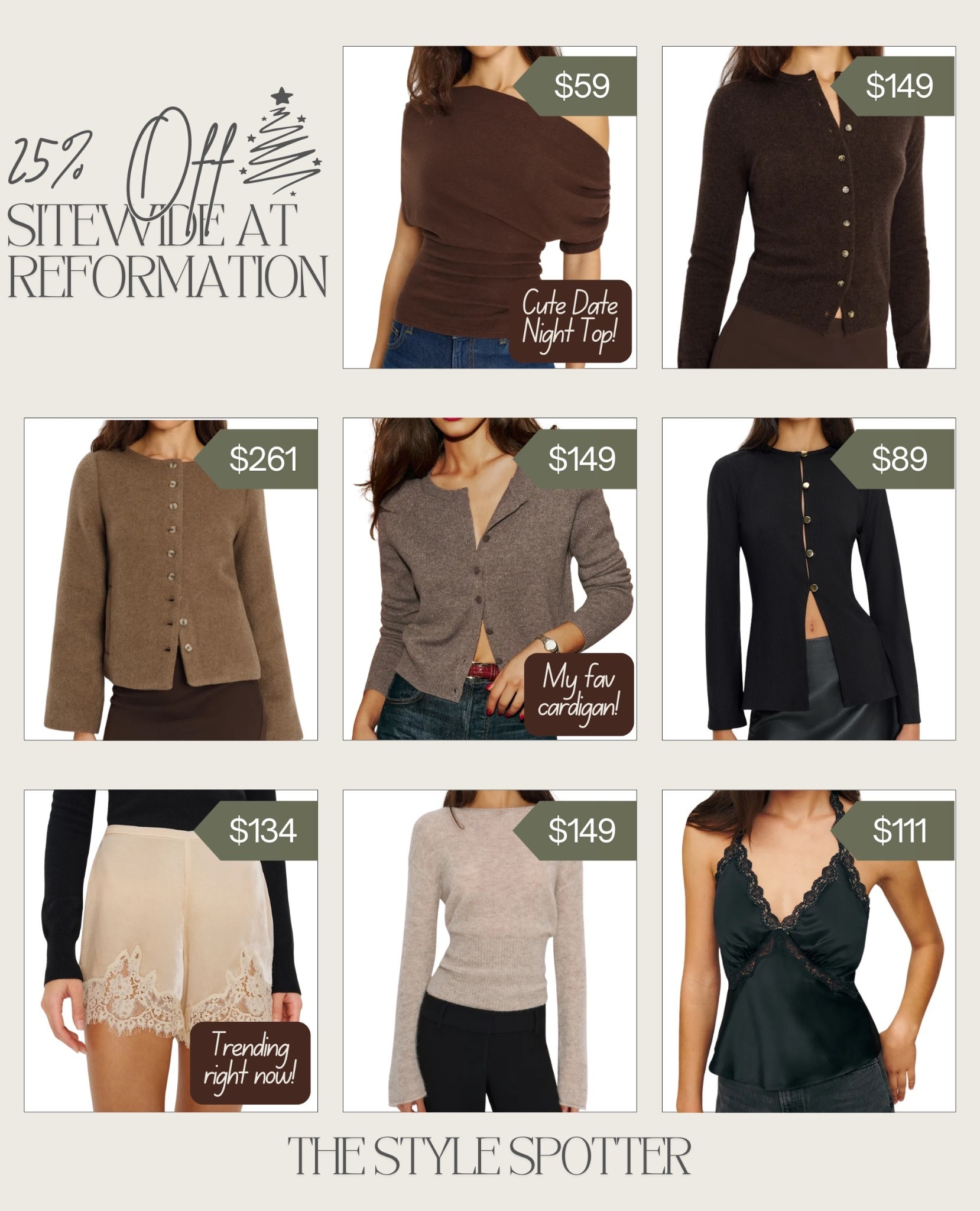 Black Friday Deal 🎄 🎁 
Save 25% sitewide at Reformation! Stock up on sweater, jacket, going out tops, and more!

#LTKHoliday #LTKGiftGuide #LTKCyberWeek