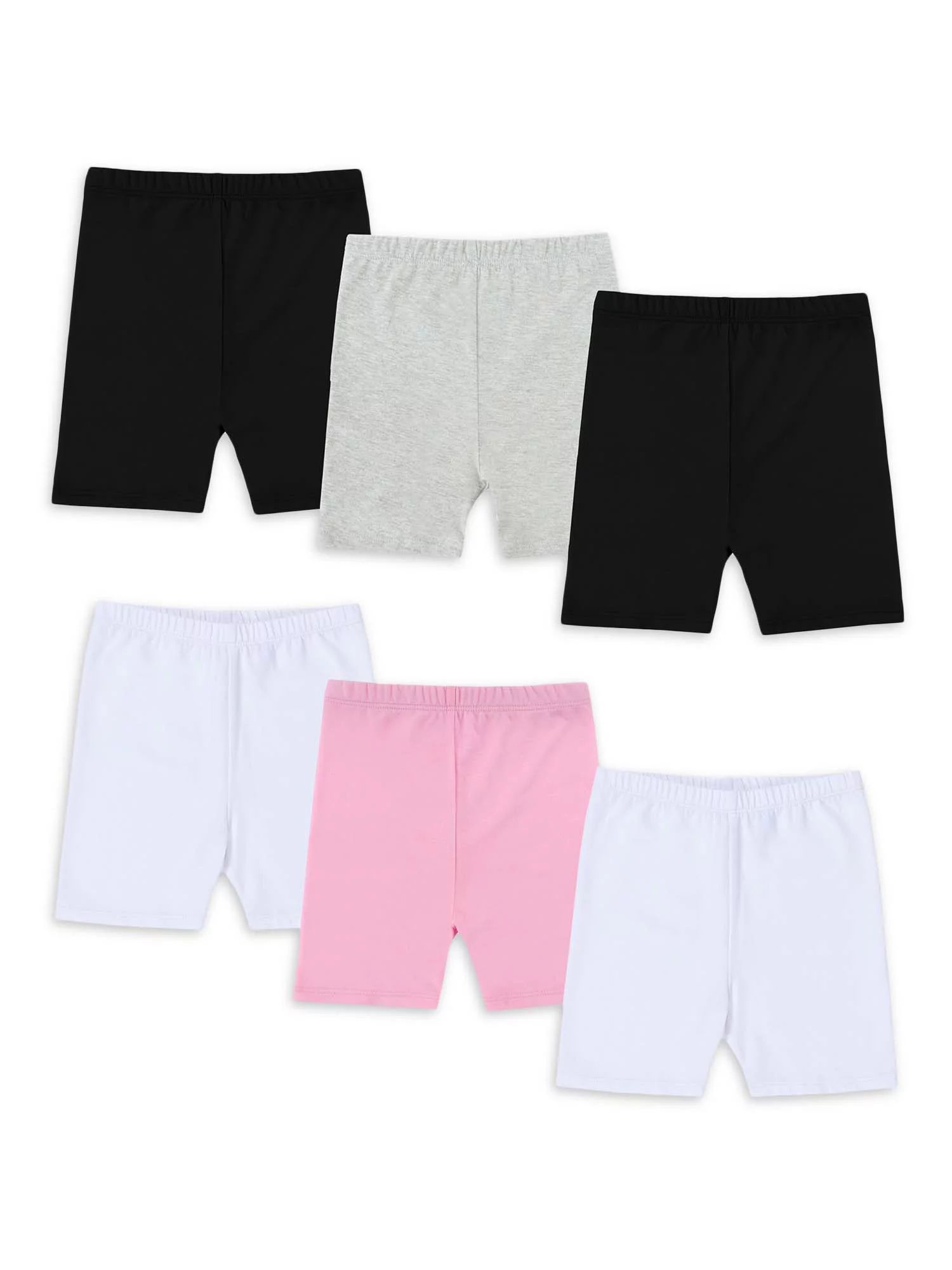 Wonder Nation Toddler Girls Play Short, 6 Pack, Sizes 2T-5T - Walmart.com | Walmart (US)