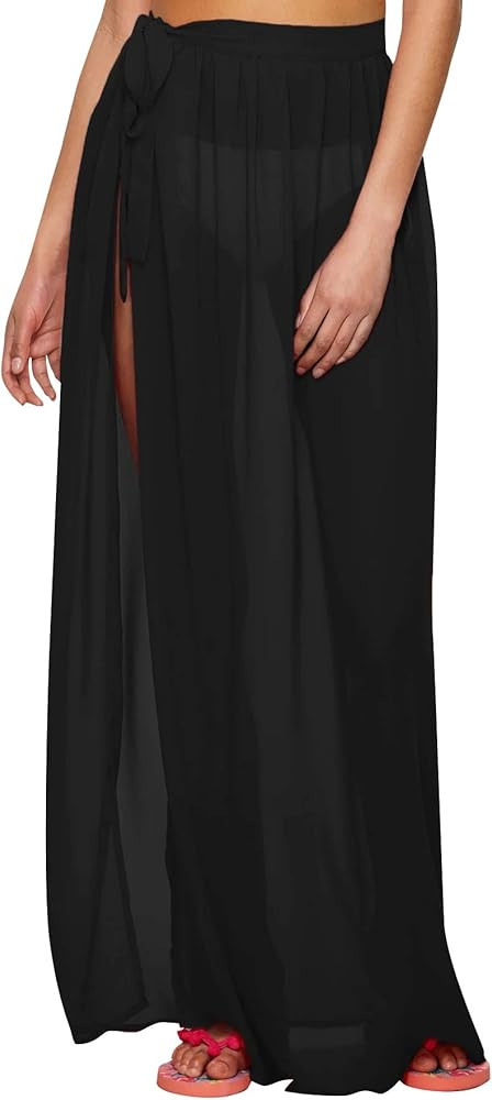 Women's Sheer Beach Swimwear Cover Up Wrap Skirt | Amazon (US)