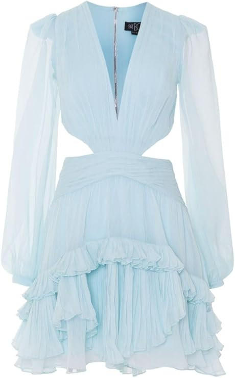 Amazon.com: PATBO, Silk Plisse Essence Cut Out Mini Dress : Amazon Luxury | Amazon (US)