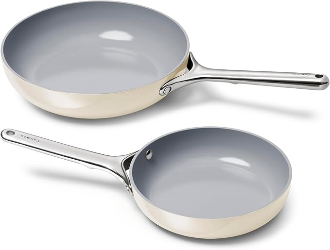 Caraway Fry Pan Duo - Nonstick Ceramic Frying Pan (8" & 10.5”) - Non Toxic, PTFE & PFOA Free - ... | Amazon (US)