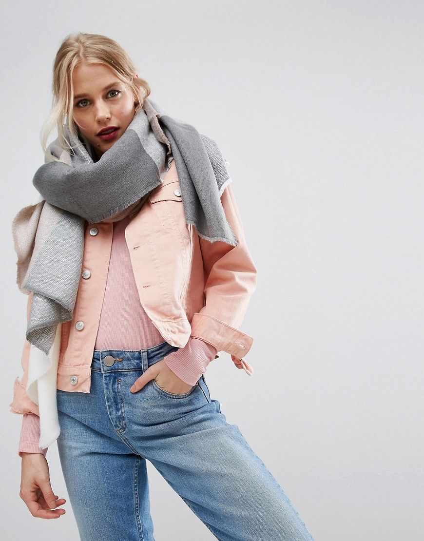 ASOS Oversized Square Scarf In Oversized Blown Up Check | ASOS US