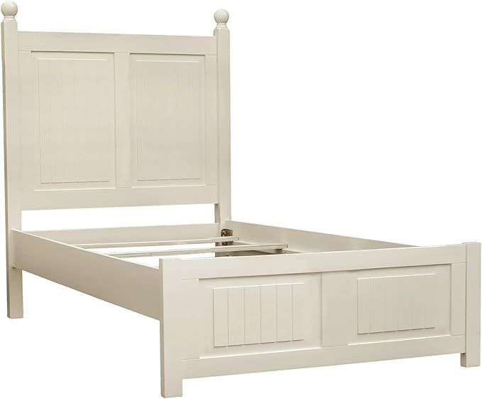 Sunset Trading Twin Bed Platform, Antique White/Cream | Amazon (US)