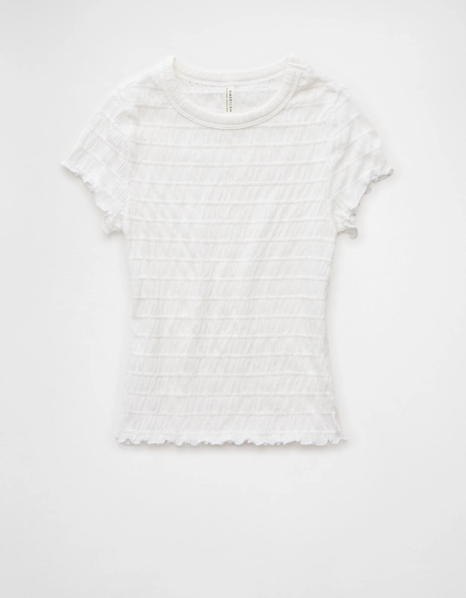 AE Smocked Hey Baby Tee | American Eagle Outfitters (US & CA)