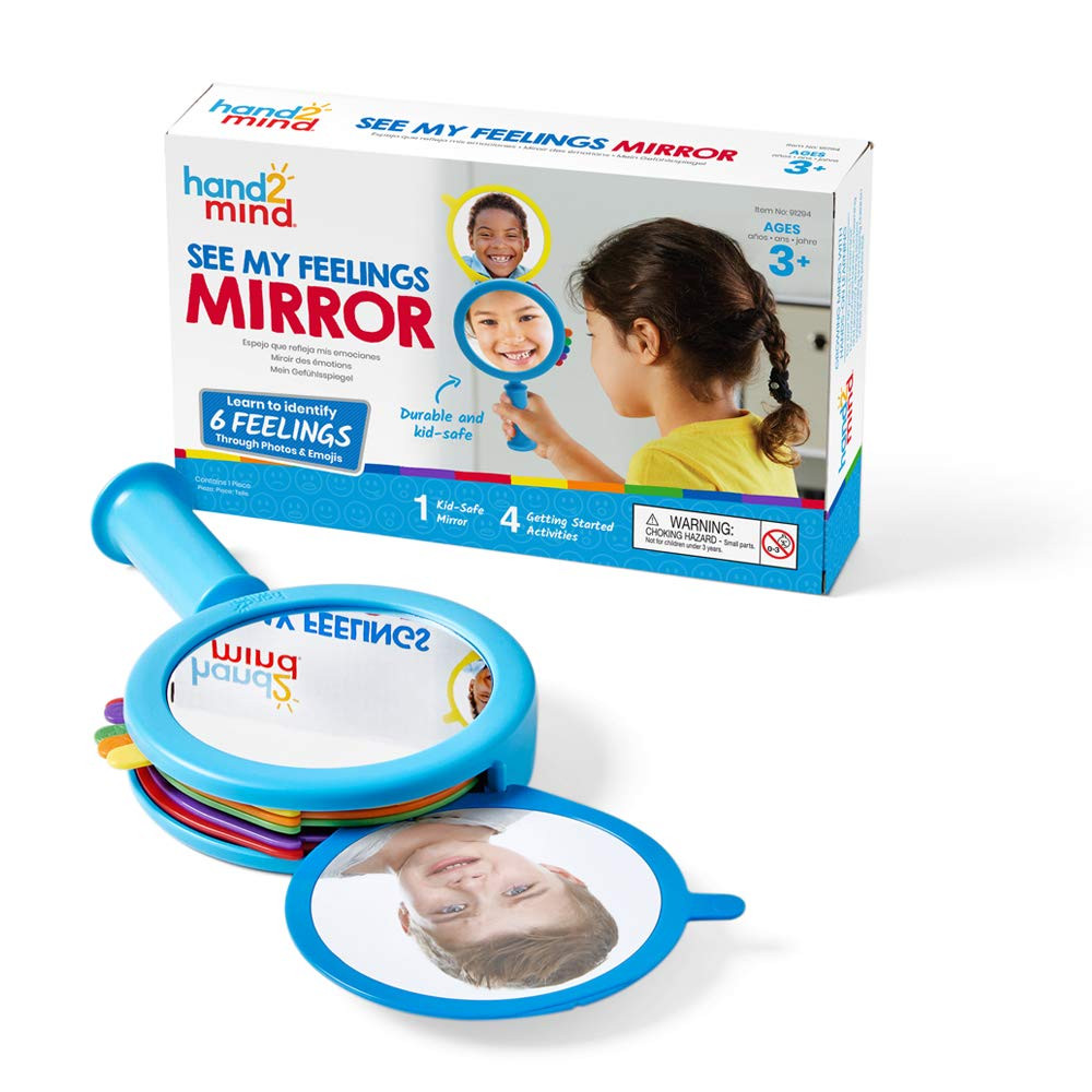 hand2mind See My Feelings Mirror, Play Therapy Toys, Mindfulness for Kids, Emotional Regulation f... | Amazon (US)