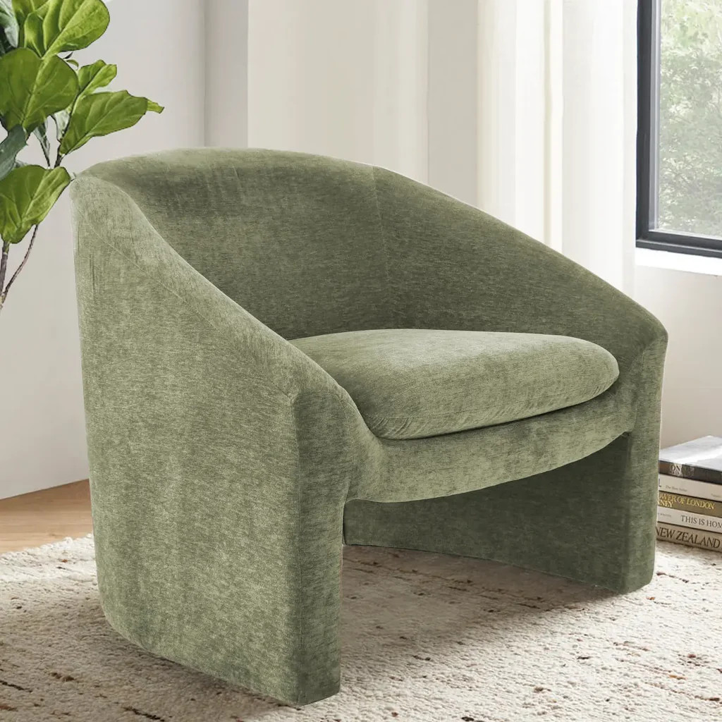 Kiki 32" Modern Chenille Accent Chair with Arms | Pop Maison