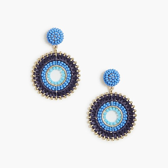 Beaded circle statement earrings | J.Crew Factory