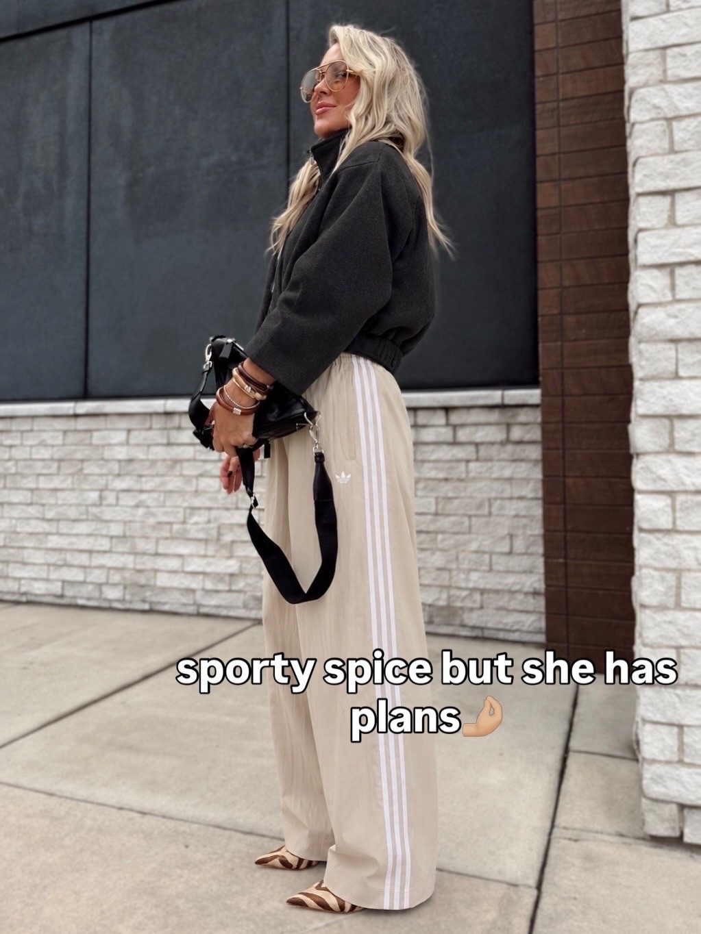 The sporty pants + polished jacket combo is IT 👏🏼 This Revolve jacket is NEW and these Adidas track pants are a NEW RELEASE + come in more colors! 🤎 And yes… I had to add the zebra heels. 👀

Adidas track pants, Revolve jacket, Adidas outfit, fall outfit, track pants