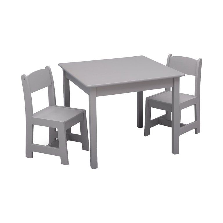 Delta Children MySize 3-Piece Square Activity Table Set Gray (TT89601GN-026) | Walmart (US)