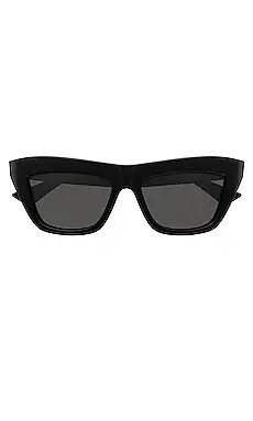 Bottega Veneta Sharp Wayfarer in Black & Grey from Revolve.com | Revolve Clothing (Global)
