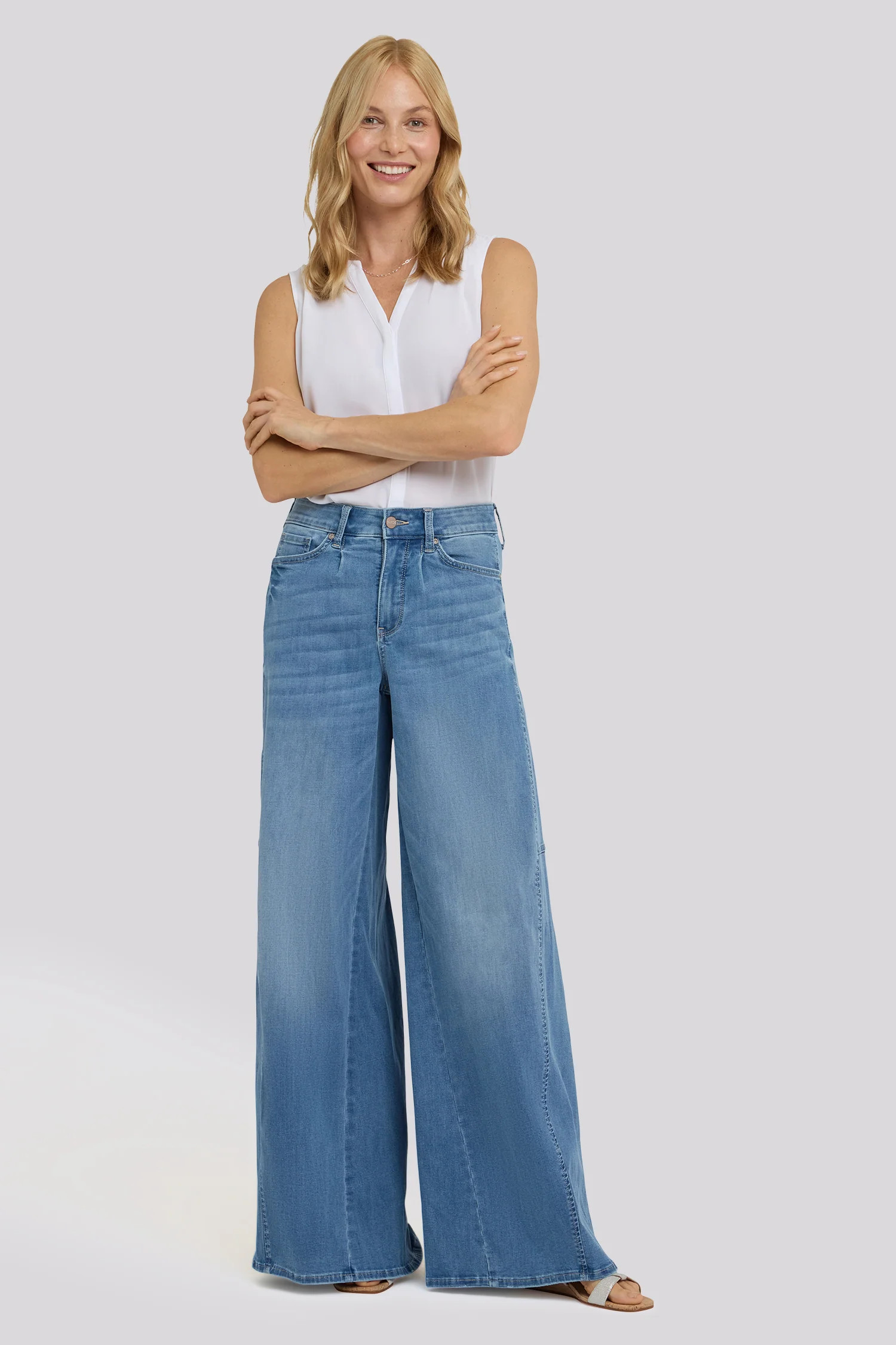 Nova Super Wide Leg Jeans - Vista Lakes | NYDJ