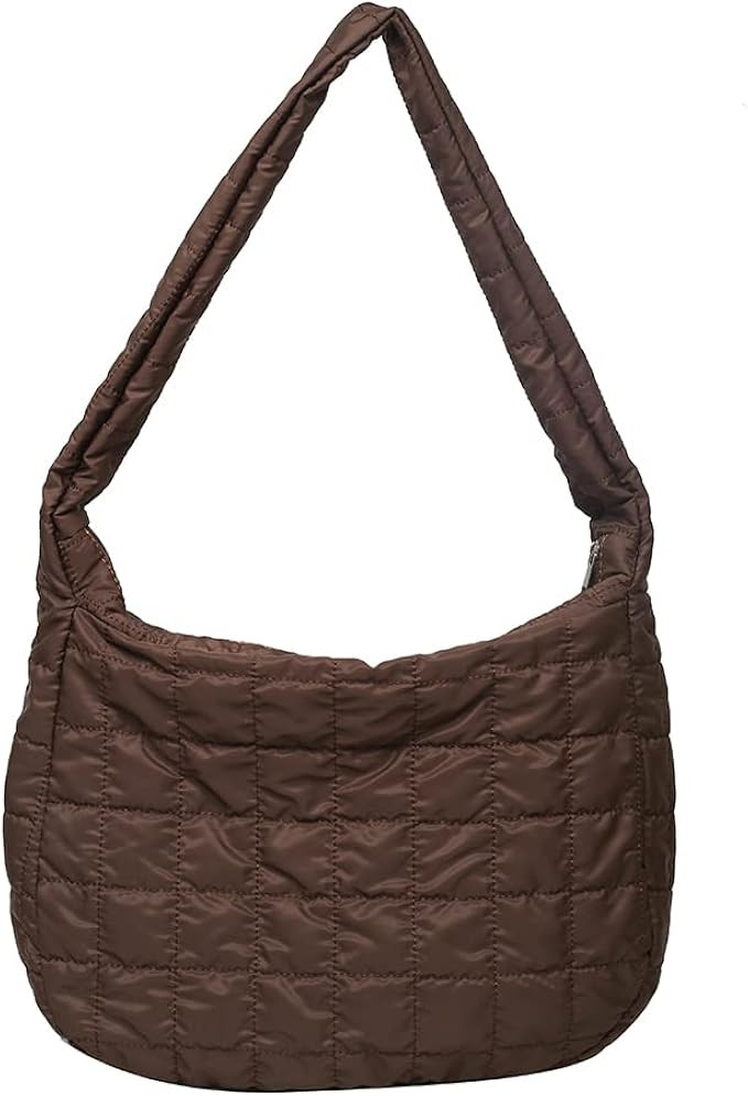 Quilted Tote Bags for Women Lightweight Quilted Padding Shoulder Bag Down Cotton Padded Large Tot... | Amazon (US)