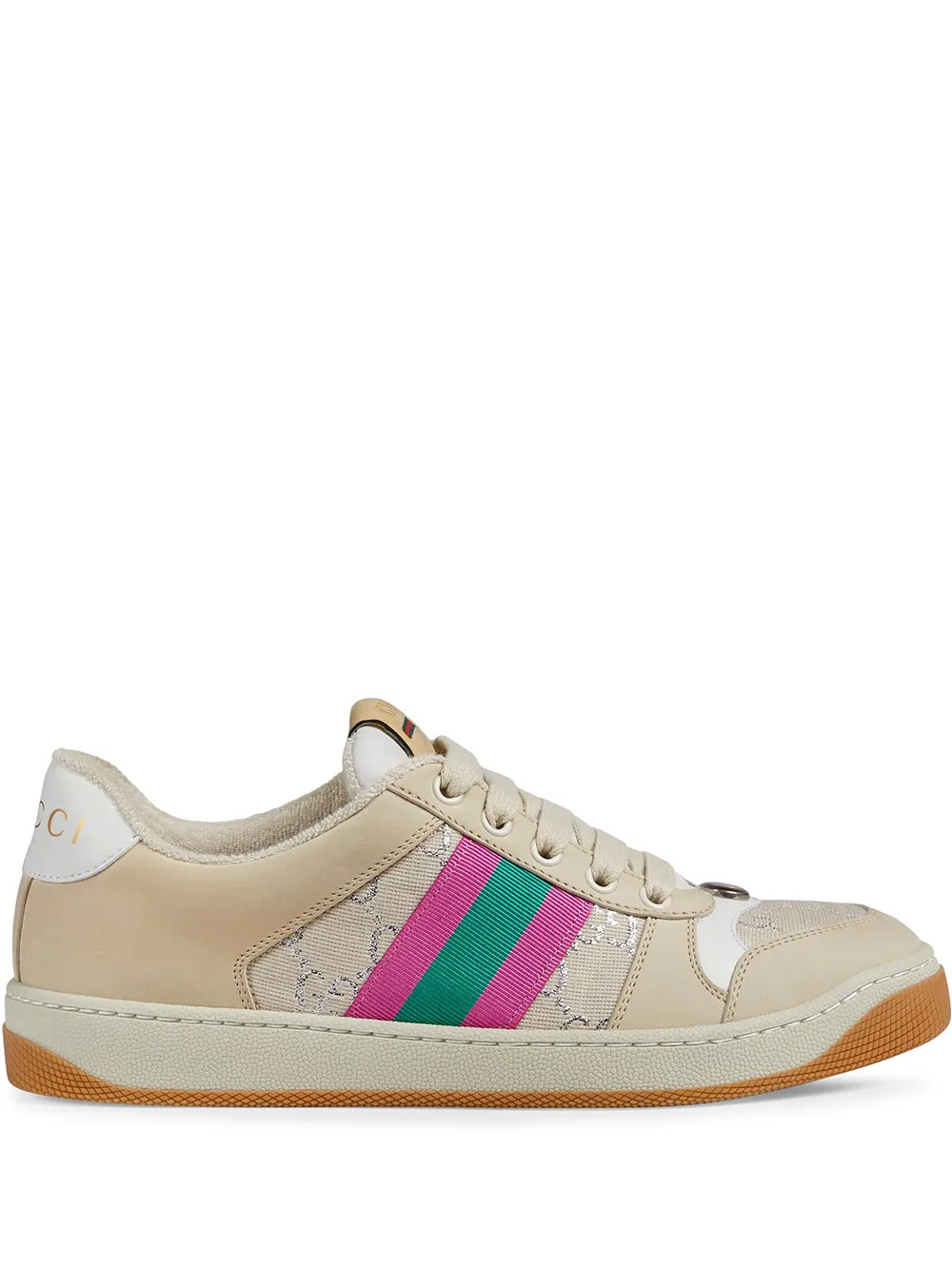 Gucci Screener Leather Sneakers - Farfetch | Farfetch Global
