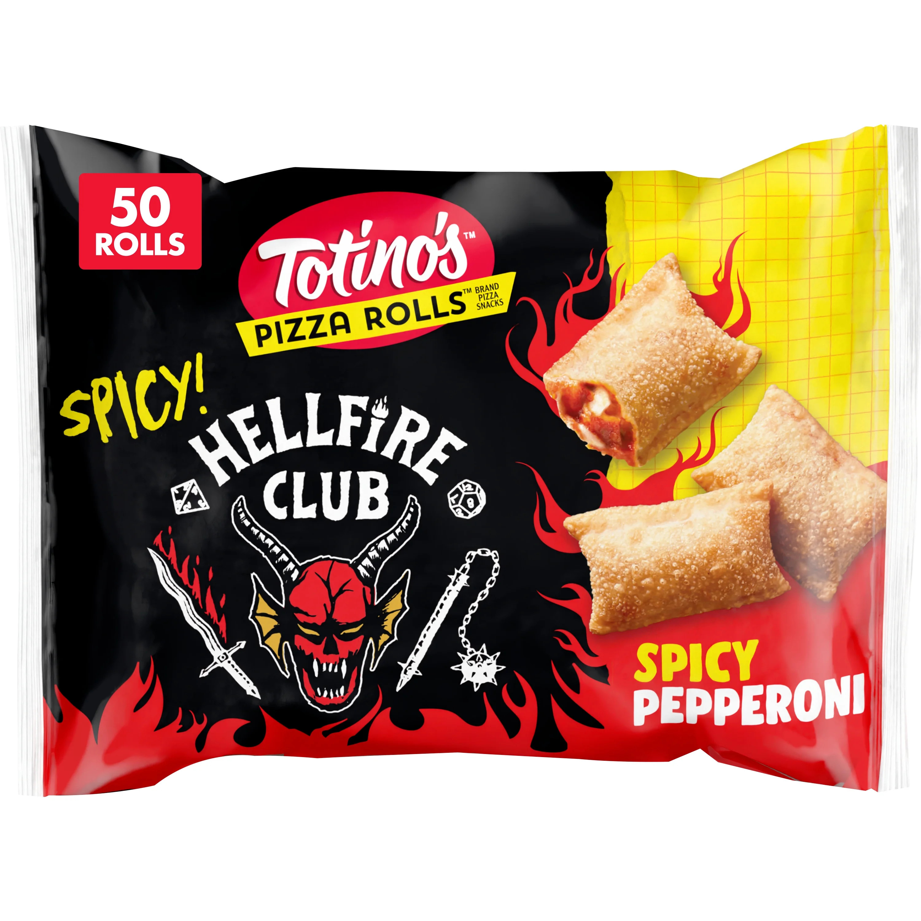 Totino's Pizza Rolls, Hellfire Club Spicy Pepperoni, Stranger Things, 50 Rolls, 24.46 oz | Walmart (US)