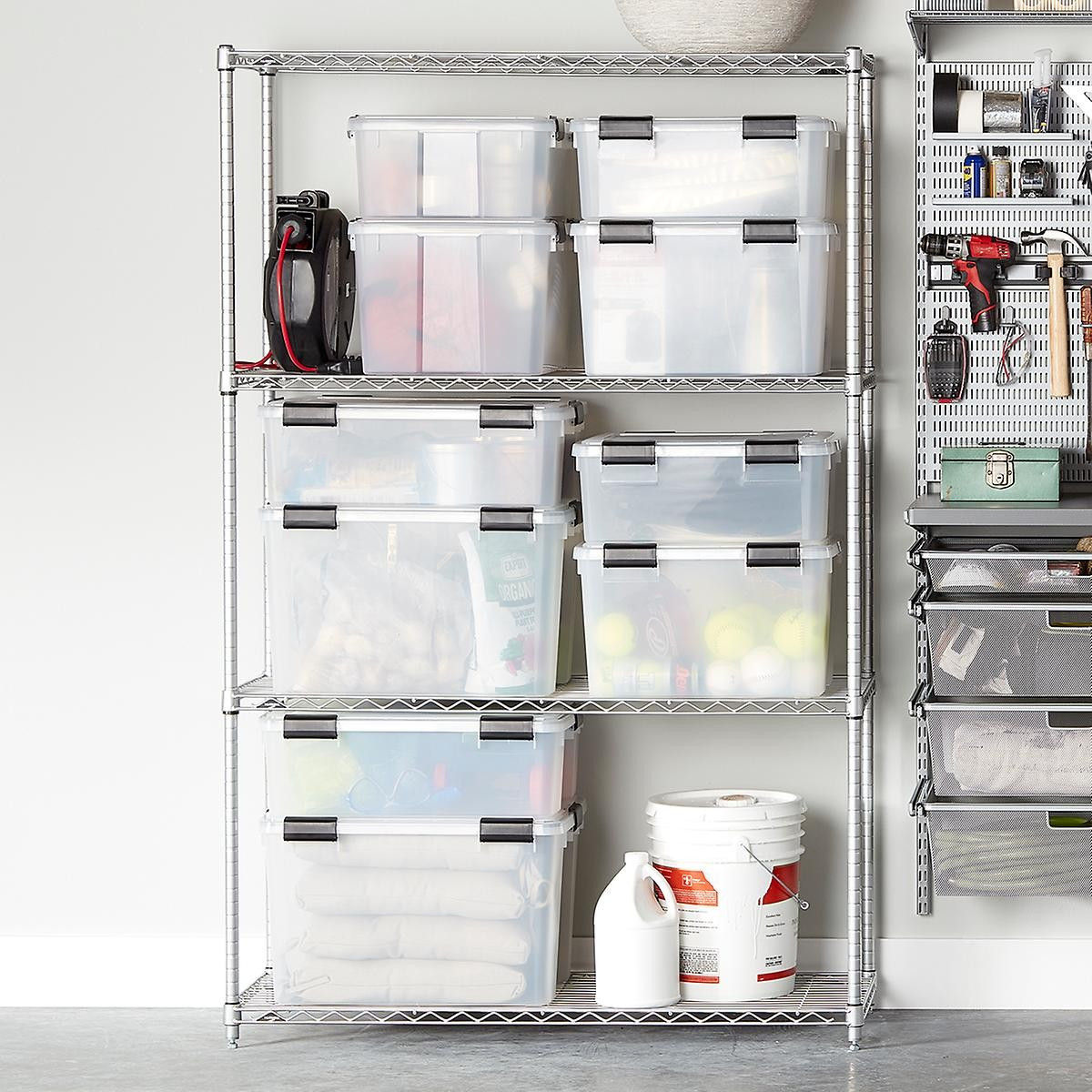 InterMetro Silver 4-Shelf Starter Unit | The Container Store